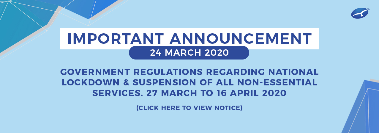 IMPORTANT ANNOUNCEMENT: 24 March 2020