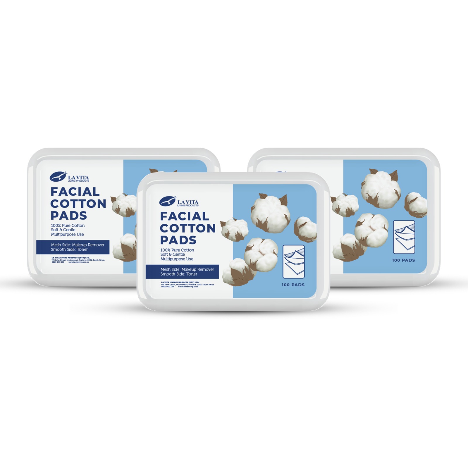 Trio Facial Cotton Pads